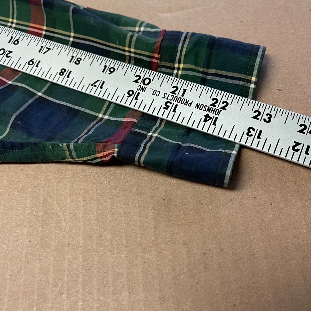 Vintage Ralph Lauren Crest Shirt Women's 12 (Large) Red Tartan Button Up Classic - Picture 13 of 15